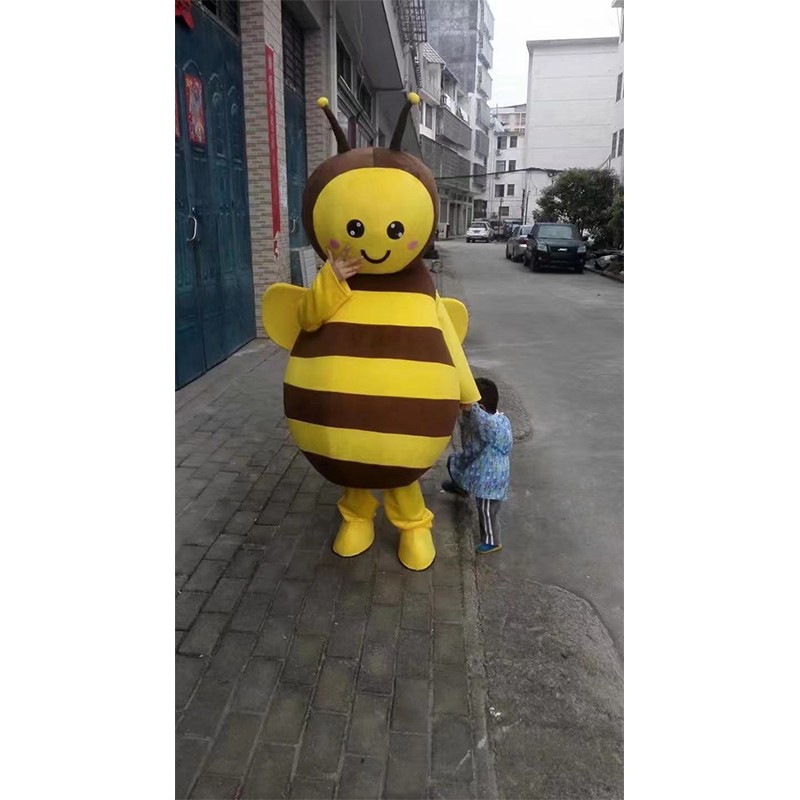 Costume mascotte d'abeille jaune