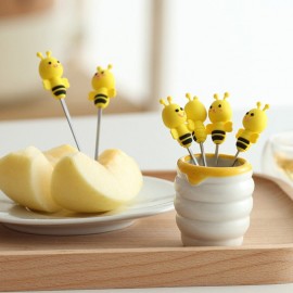 Mini fourchette pour apéro ou à fruits de mers en forme d'abeille