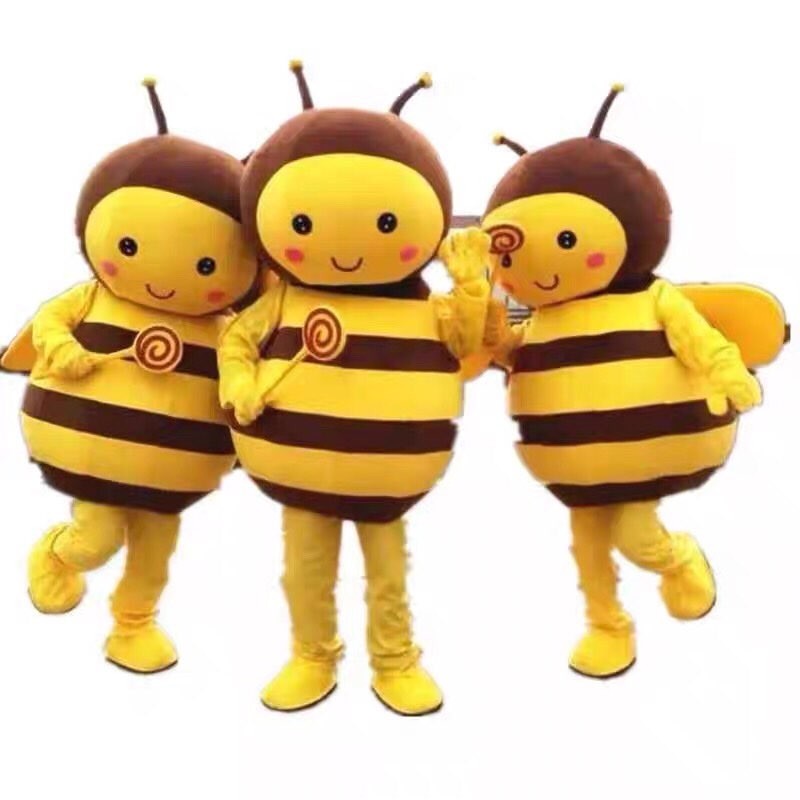 Costume de Mascotte abeille dessin animé