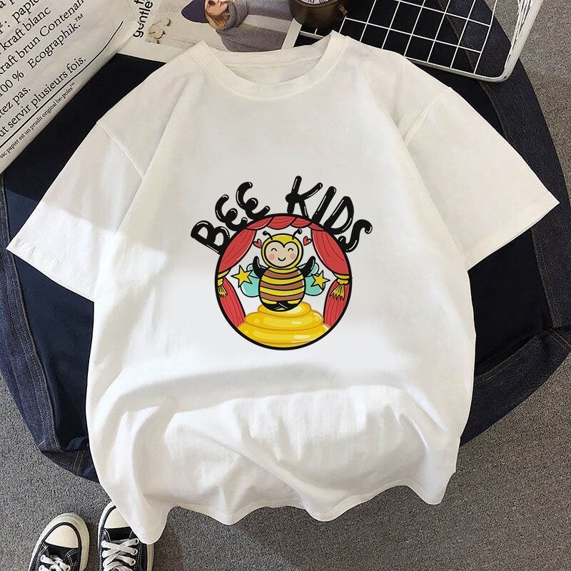T-shirt abeilles à col rond pour femme Bee kids