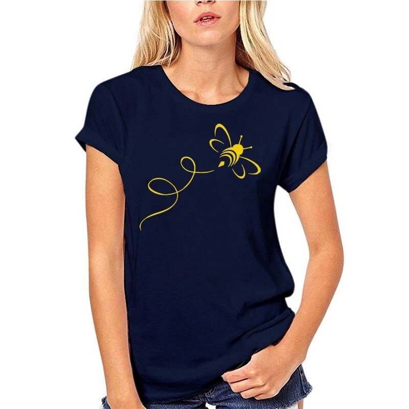 T-Shirt Abeille pour femmes Bumble Bee bleu marine