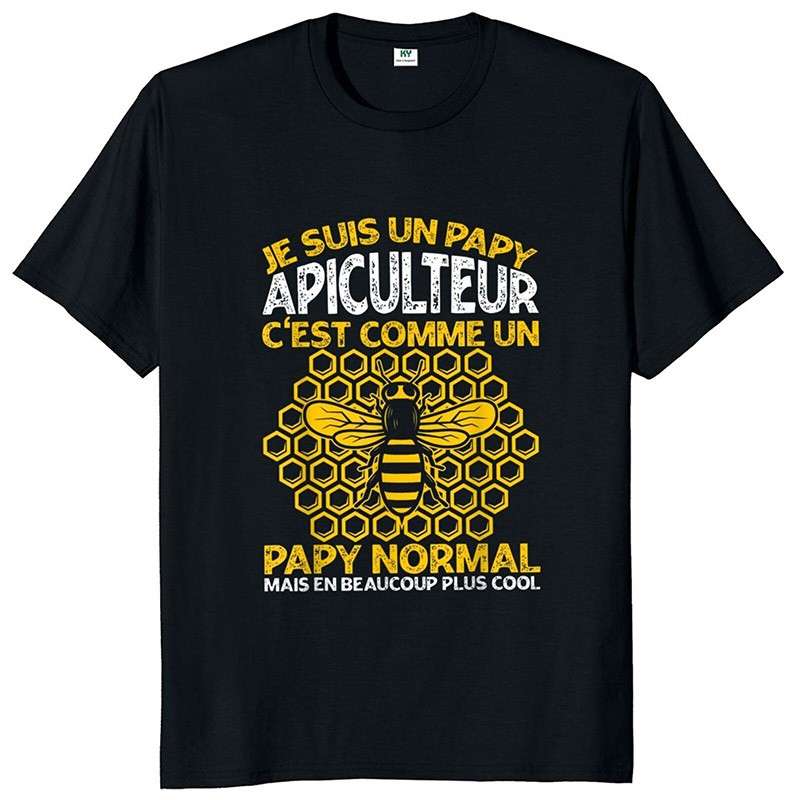 T-shirt Vintage Apiculteur Papy Apiculteur noir