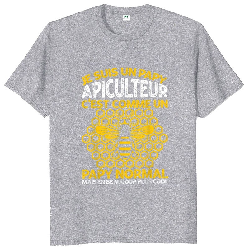 T-shirt Vintage Apiculteur Papy Apiculteur gris