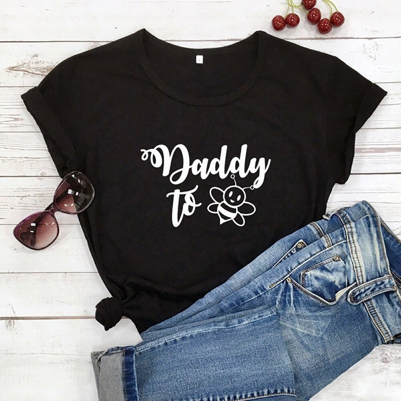 T-shirt abeille homme Daddy To BEE noir