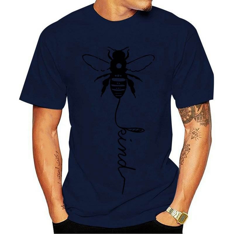 T-shirt Abeilles pour Homme Bee Kind bleu marine