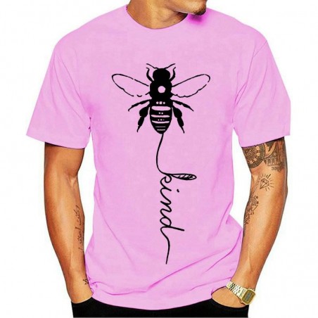 T-shirt Abeilles pour Homme Bee Kind rose