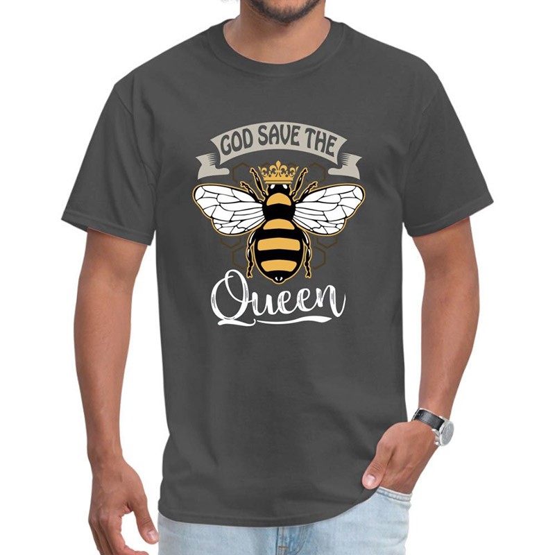 T-shirt Abeilles pour Homme God Save the Queen gris