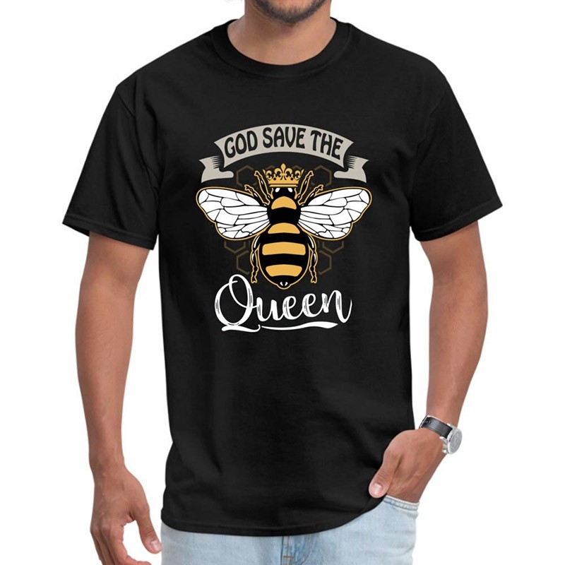 T-shirt Abeilles pour Homme God Save the Queen noir