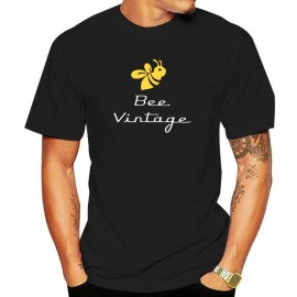 Bee Vintage T-Shirt in Black men t shirt noir