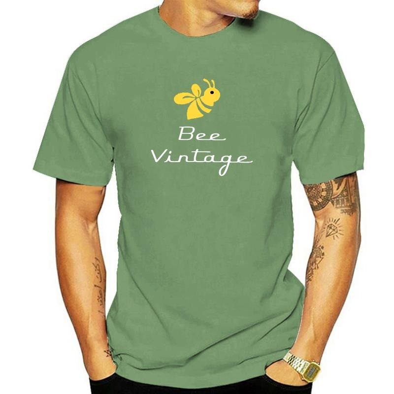 Bee Vintage T-Shirt in Black men t shirt vert