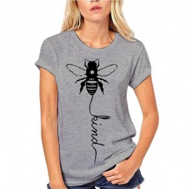 T-shirt Abeilles pour Femme Bee Kind gris