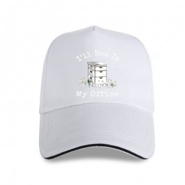 Casquette Abeille unisexe inscription I'll BEE in my Office blanc