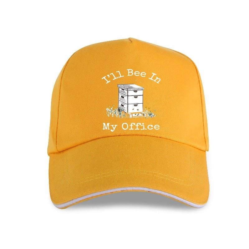 Casquette Abeille unisexe inscription I'll BEE in my Office jaune