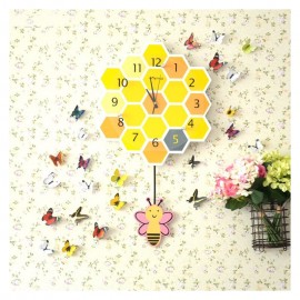 Horloge murale abeille avec pendule