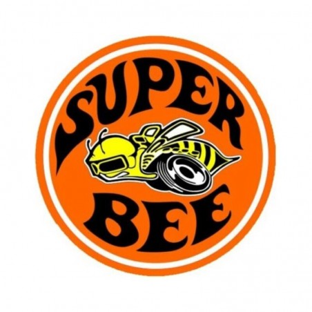 Autocollant abeille pour casque avec inscription Super Bee - 8 cm, 15 cm