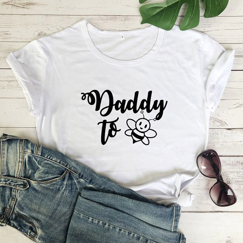 T-shirt abeille homme Daddy To BEE blanc