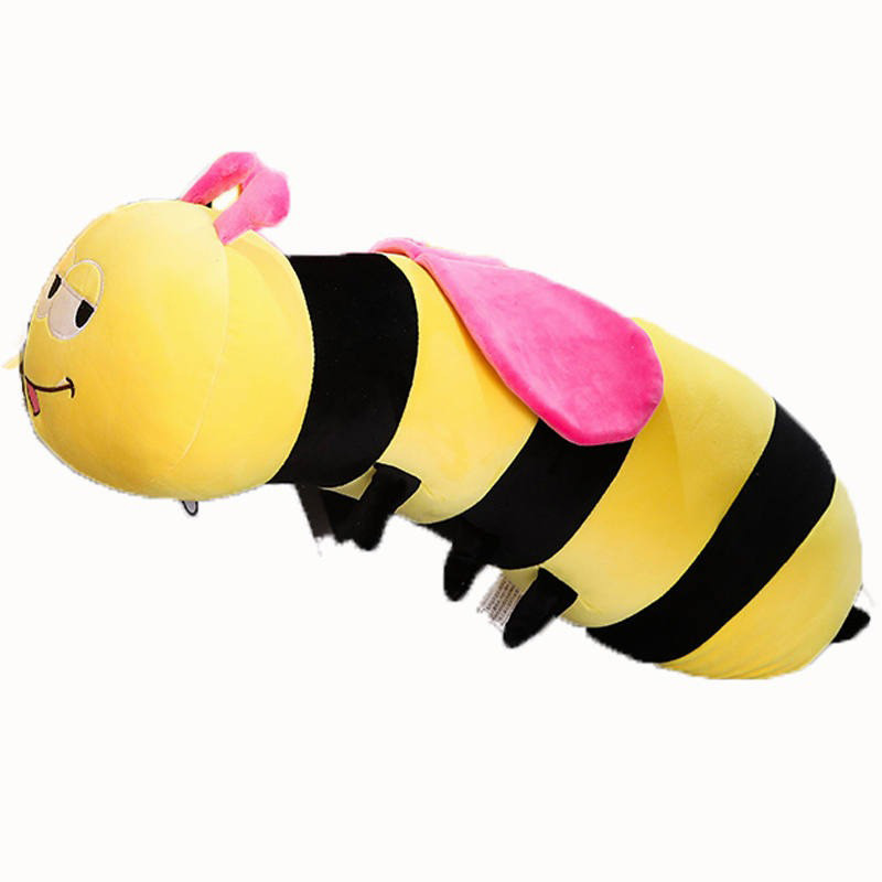Grande peluche abeille très douce en forme d'oreiller