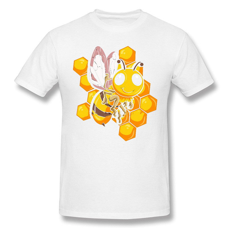 T-shirt en coton avec abeille trop cute couleur blanc