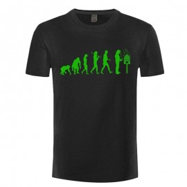 T-shirt Homme évolution de l'homme et des abeilles - Vert