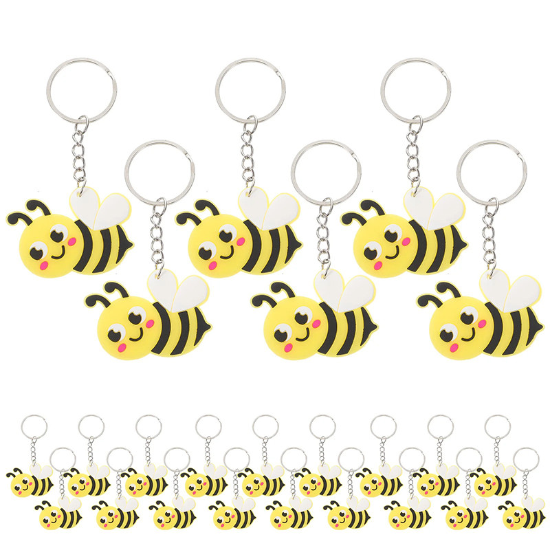 article Lot de 24 porte-clés abeille de dessin animé
