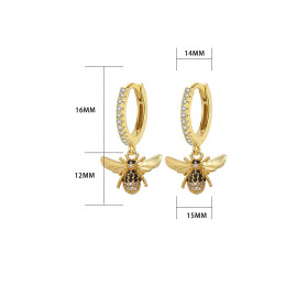 dimensions Boucles d'oreille breloques abeilles