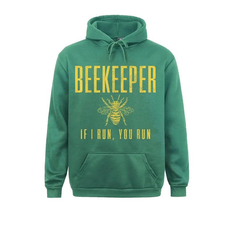 Hoodie Beekeeper  if I run, you run - couleur vert