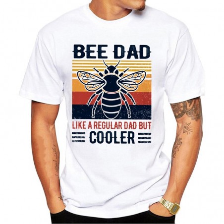 Tshirt abeille "Bee Dad like regular dad but cooler" pour homme