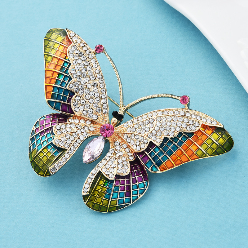 Broche Papillon Multicolore