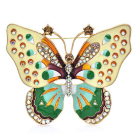 Grande Broche Papillon Exotique Détails