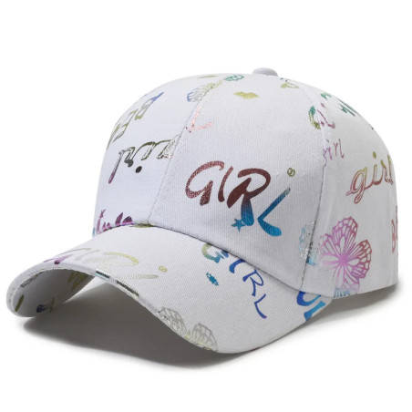 Casquette Graffiti de Papillons - Couleur Blanc