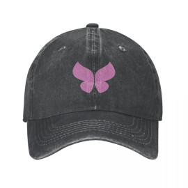 Casquette Papillon Vintage motif Papillon Rose - Couleur Noir