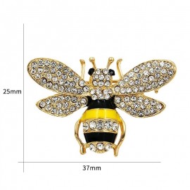 Broche cristal strass émaillée abeille frelon - modèle 3