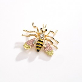 Broche insecte abeille en émail strass cristal modèle 4