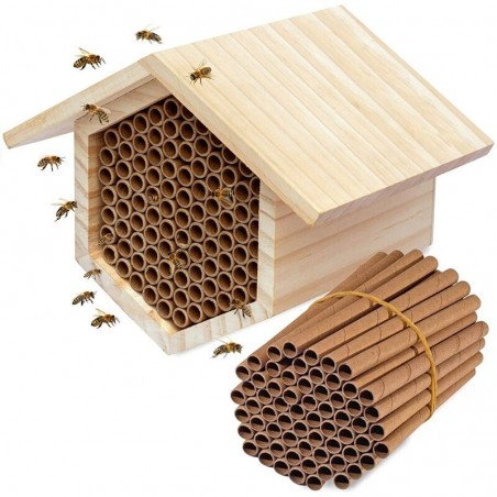 Recharges de Tubes en papier pour dortoir d'abeille - 50 pièces